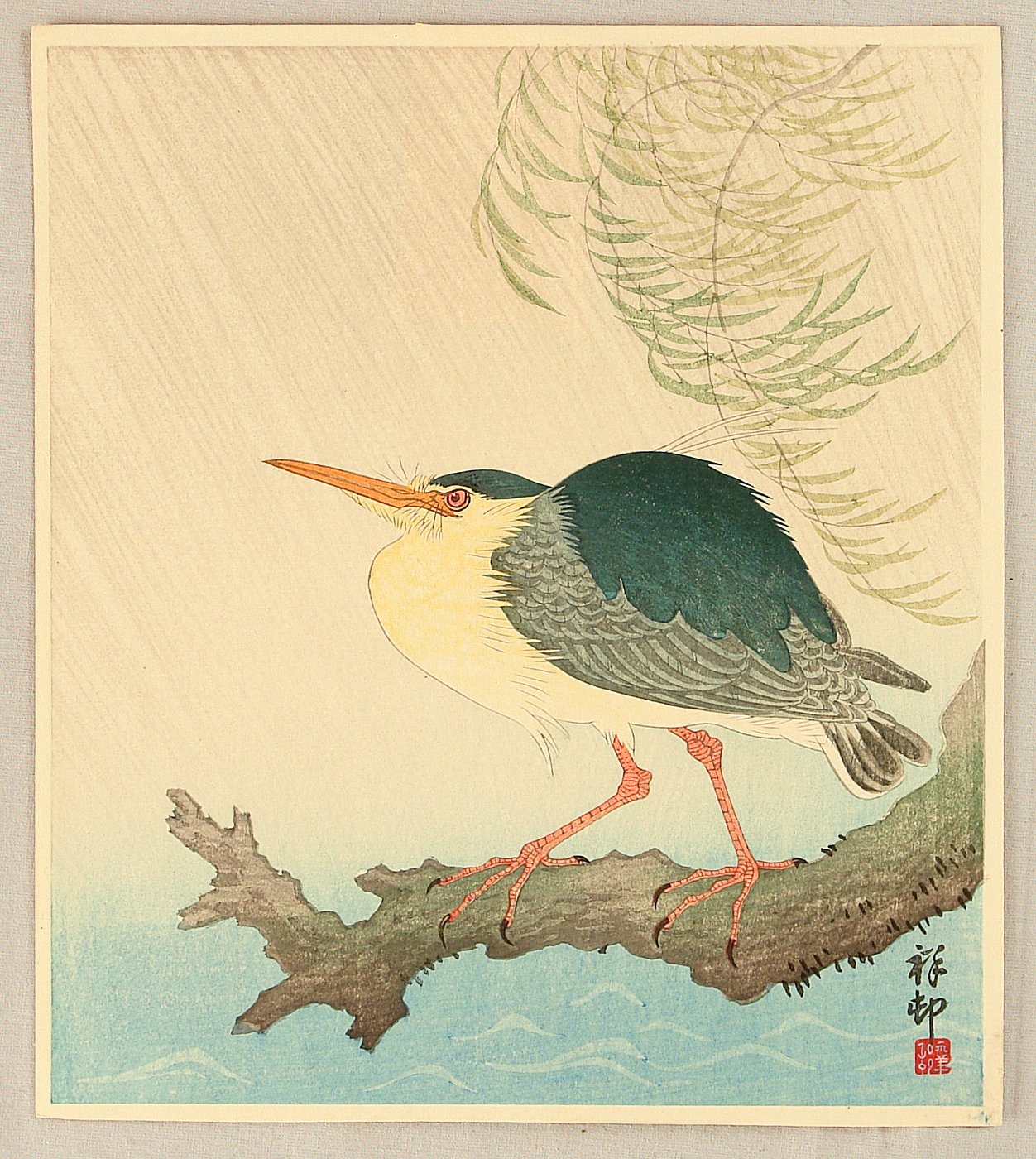 Ohara Koson - Heron in the Storm