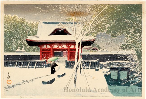 Hasui Kawase - Snow at Shiba Park