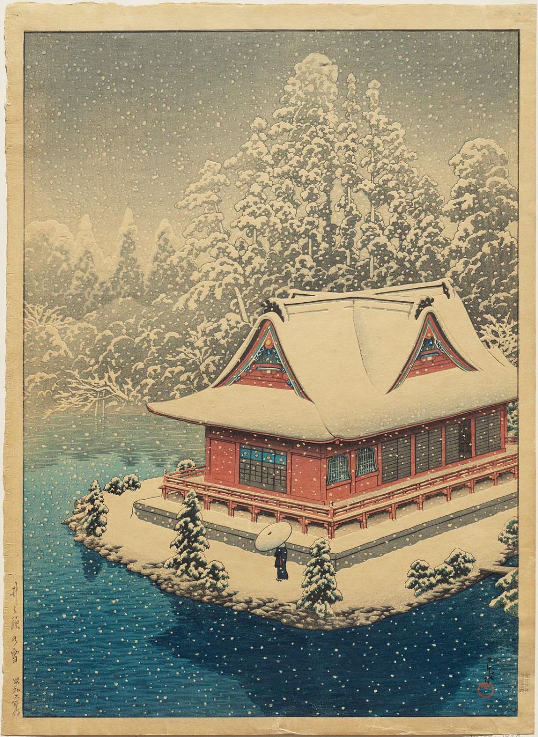 Hasui Kawase - Inokashira in Snow (Inokashira no yuki)