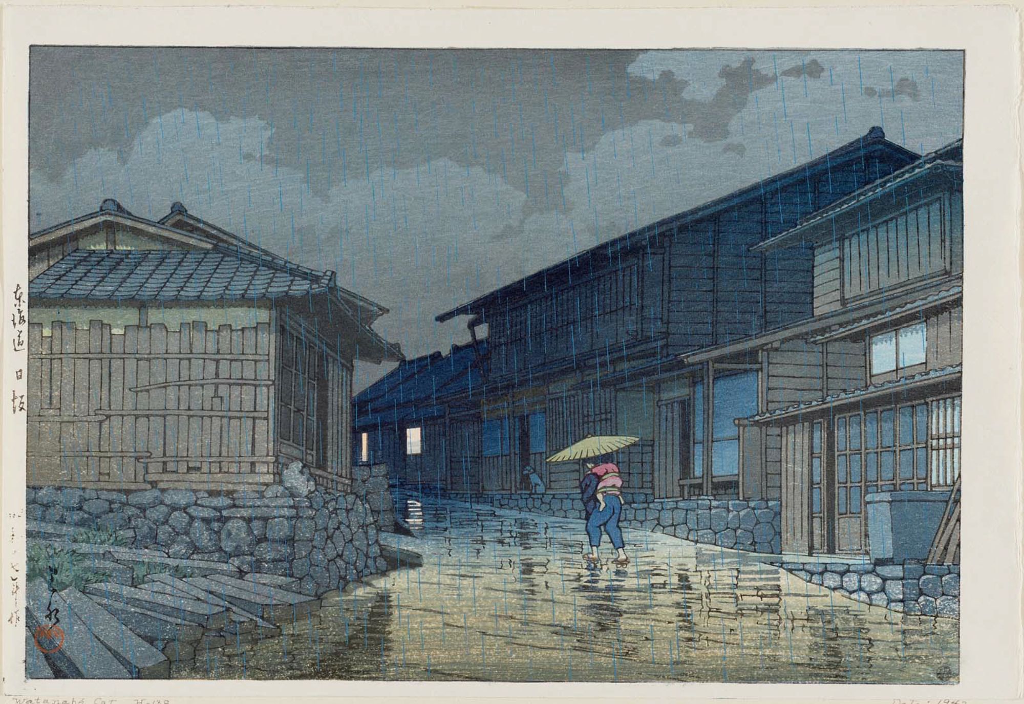 Hasui Kawase - Nissaka on the Tôkaidô Road (Tôkaidô Nissaka), from the series Selected Views of the Tôkaidô Road (Tôkaidô fûkei senshû)