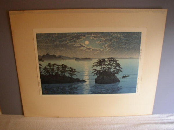 Hasui Kawase - Futago Island – Moonlight At Matsushima