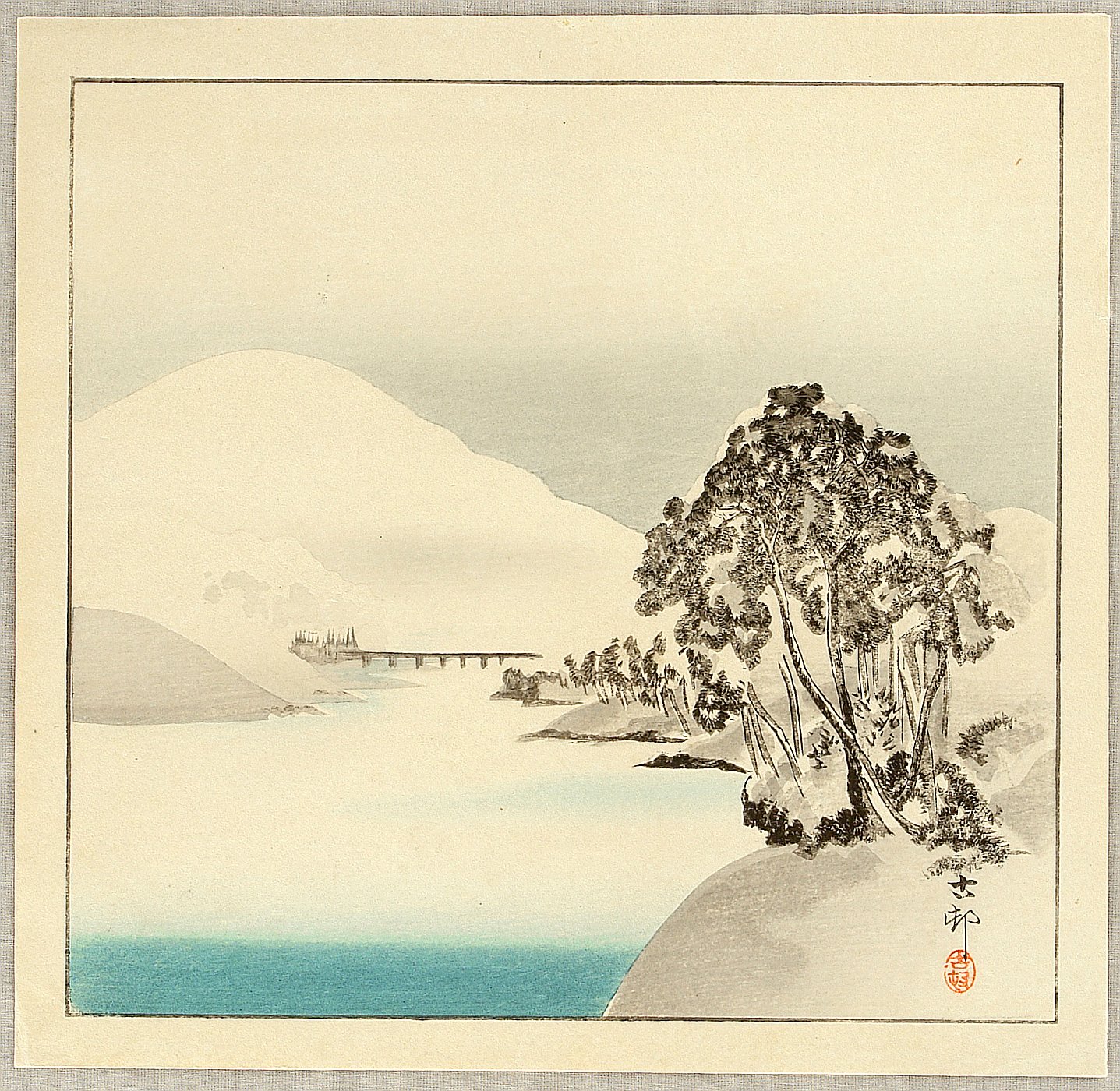 Ohara Koson - Snow Covered Mountain