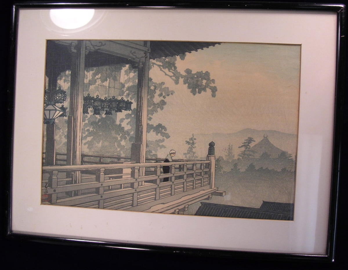 Hasui Kawase - Nigatsudo Temple- Nara- Landscape