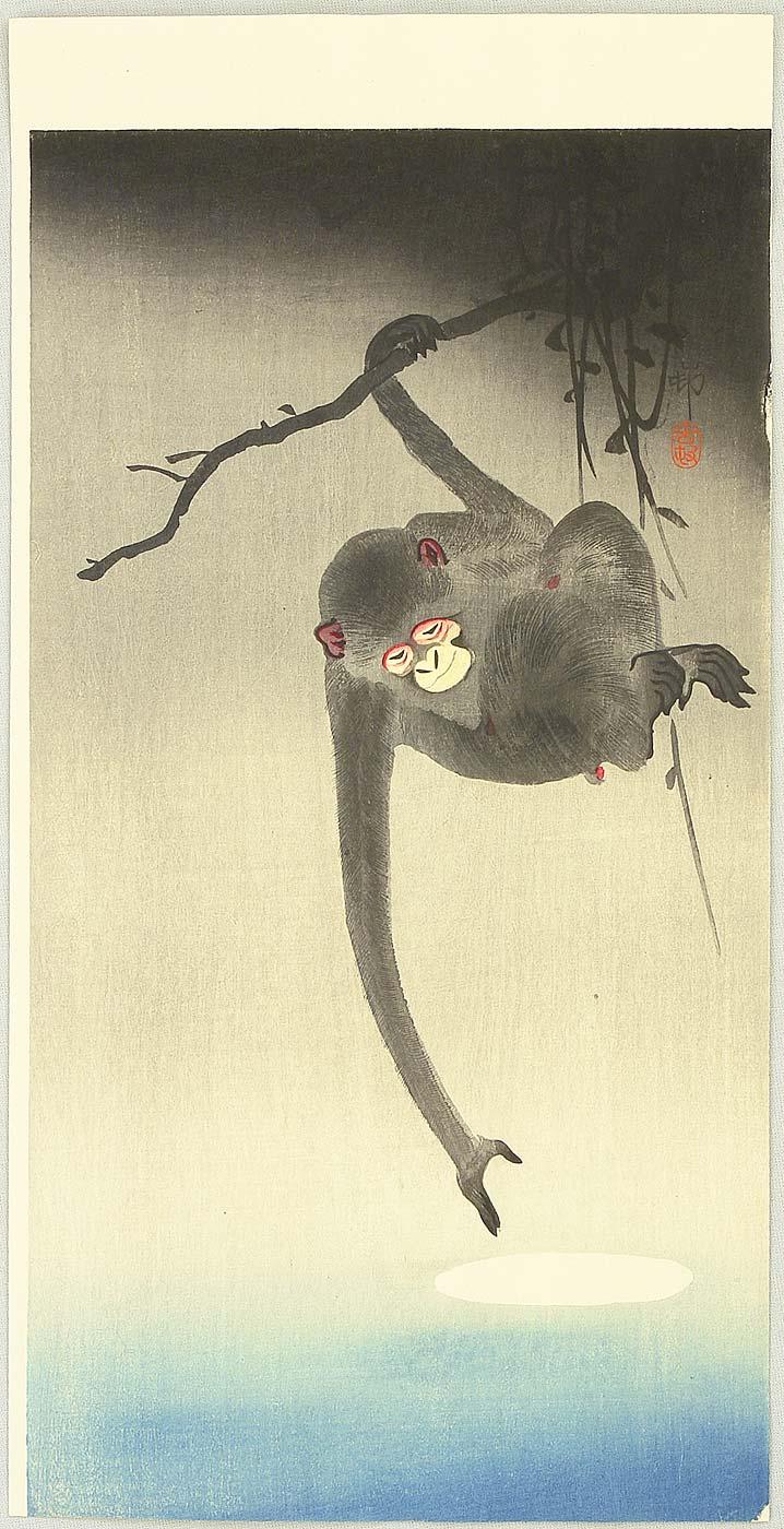 Ohara Koson - Monkey and Moon