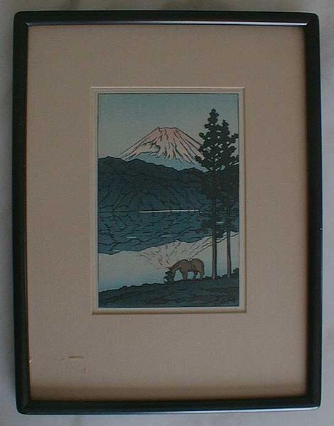 Hasui Kawase - Unknown, Fuji lake horse