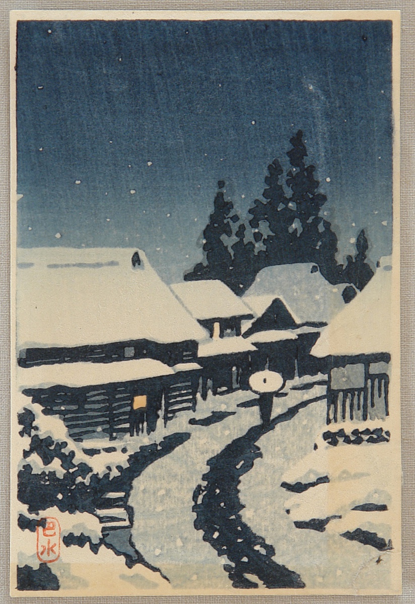 Hasui Kawase - Terajima in Snow