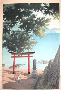 Hasui Kawase - Utagahama at Chuzenji Temple