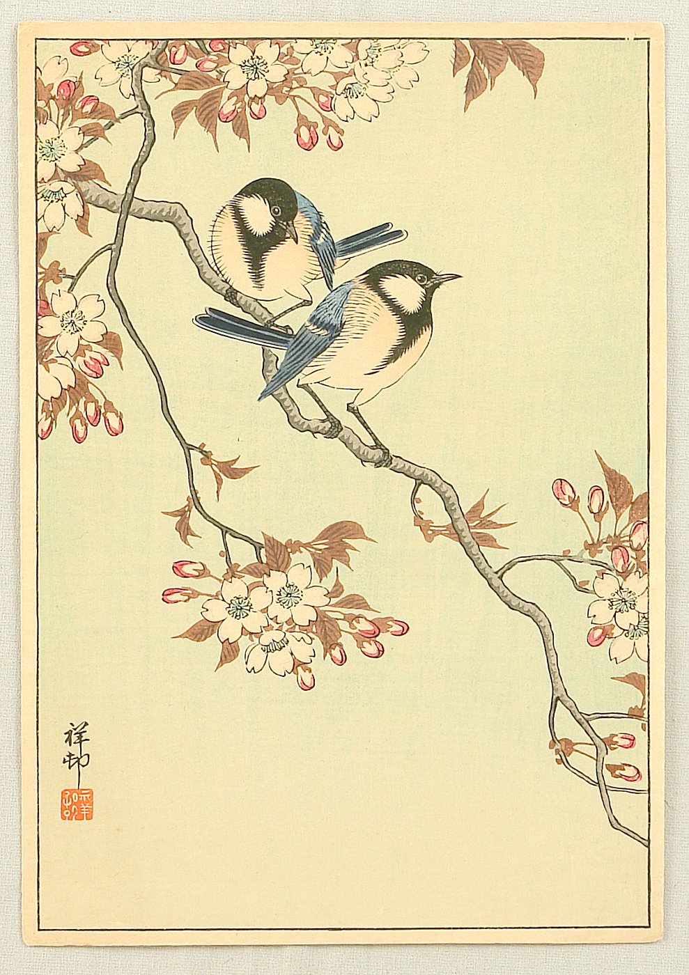 Ohara Koson - Two Birds and Cherry Tree