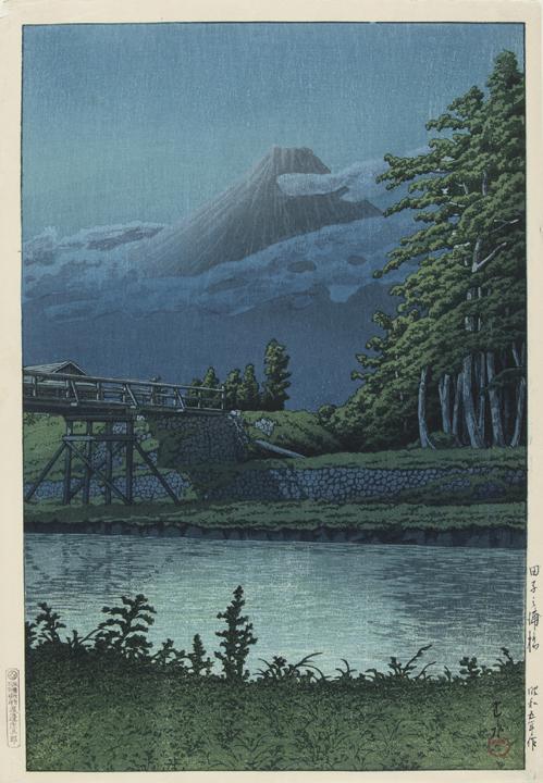 Hasui Kawase - Tagonoura Bridge