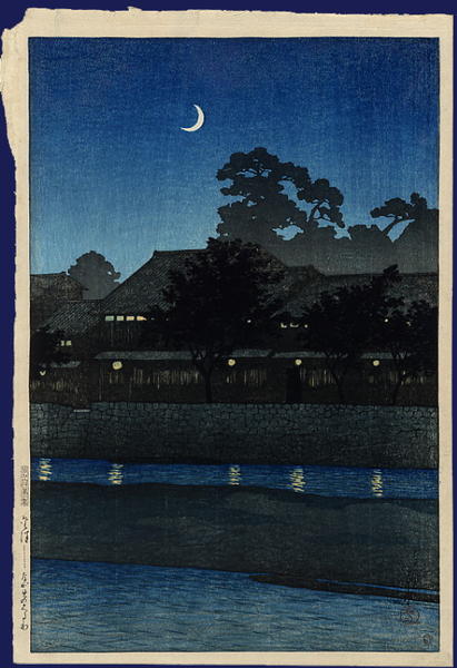 Hasui Kawase - Nagare pleasure quarter, Kanazawa