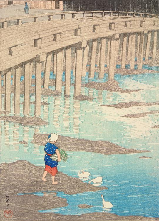 Hasui Kawase - Gion Bridge, Amakusa