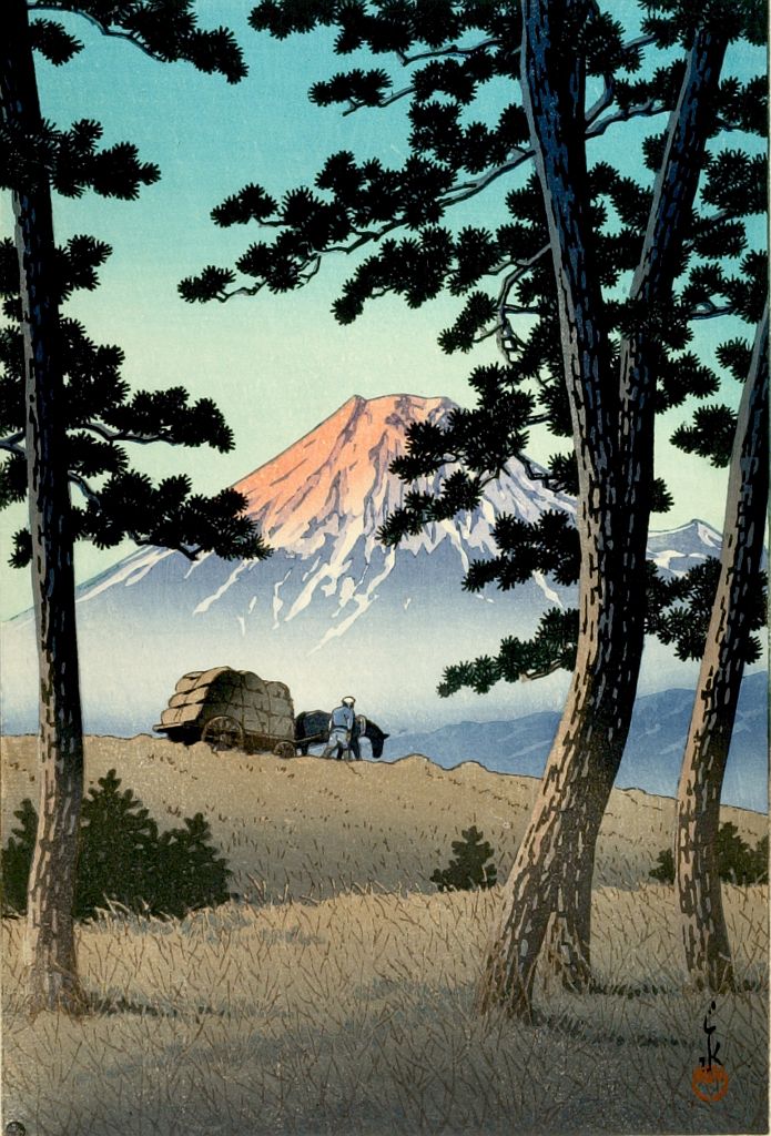 Hasui Kawase - Mount Fuji from the Back (Tago no ura), Shôwa period, dated 1940