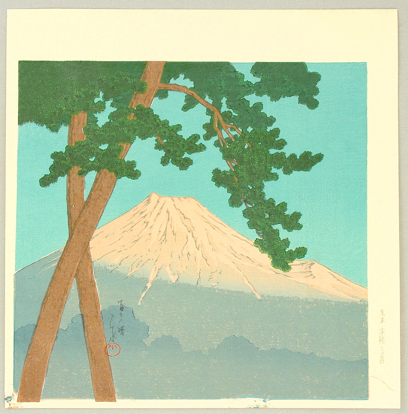 Hasui Kawase - Mt. Fuji in the Early Morning – Twelve Famous Sceneries