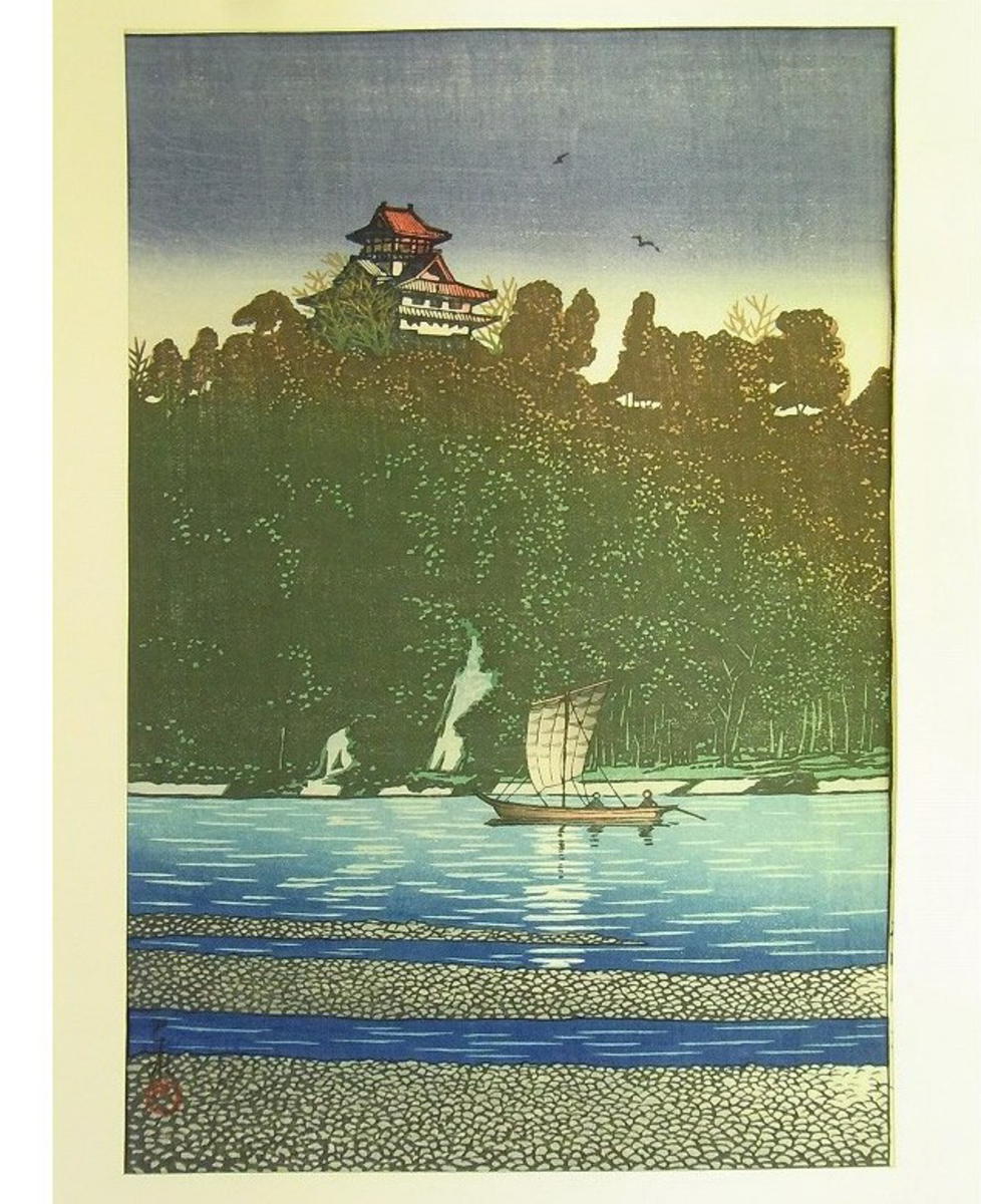 Hasui Kawase - Kiso River- at Inuyama — 木曽川