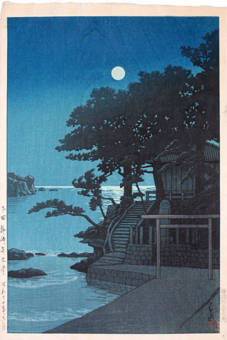 Hasui Kawase - Kakizaki Benten Shrine, Shimoda ((Shimoda Kakizaki Bentendo))