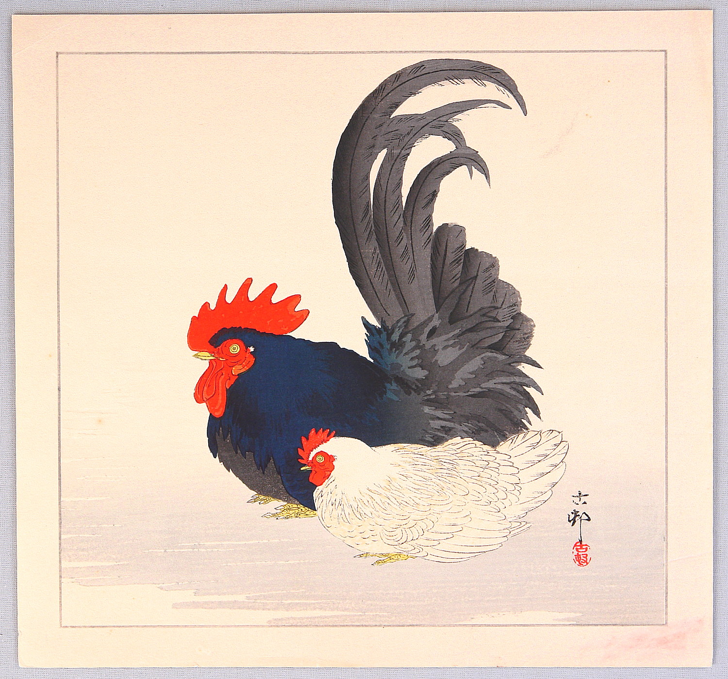 Ohara Koson - Rooster and Hen