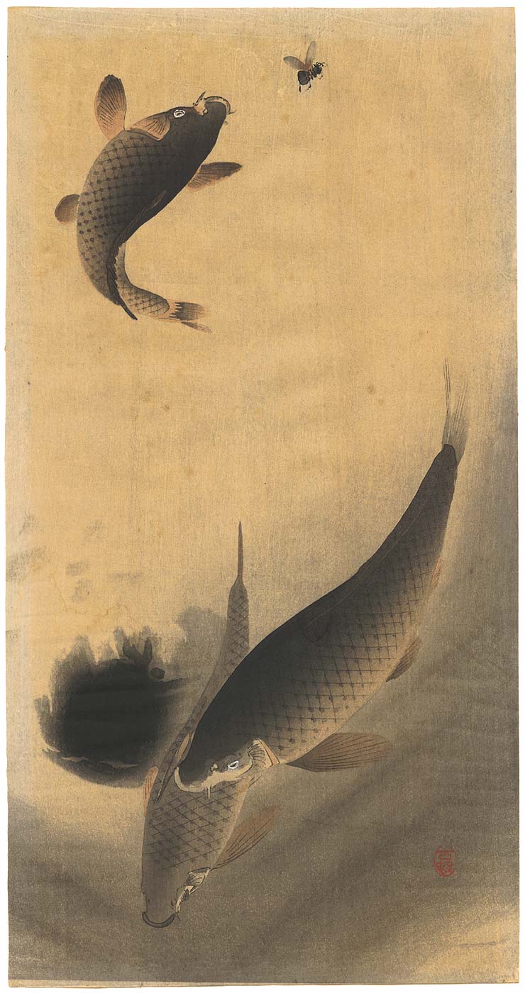 Ohara Koson - Three Carps