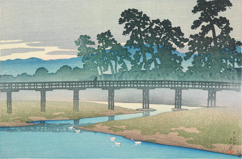 Hasui Kawase - Asano River, Kanazawa, from the series Souvenirs of Travel, First Series