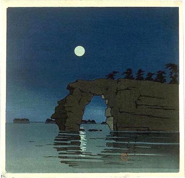 Hasui Kawase - Moon at Matsushima