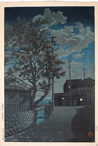 Hasui Kawase - Souvenirs of Travel, Third Series: Kamezaki in Bishu (Tabi miyage dai sanshu: Bishu Kamezaki)