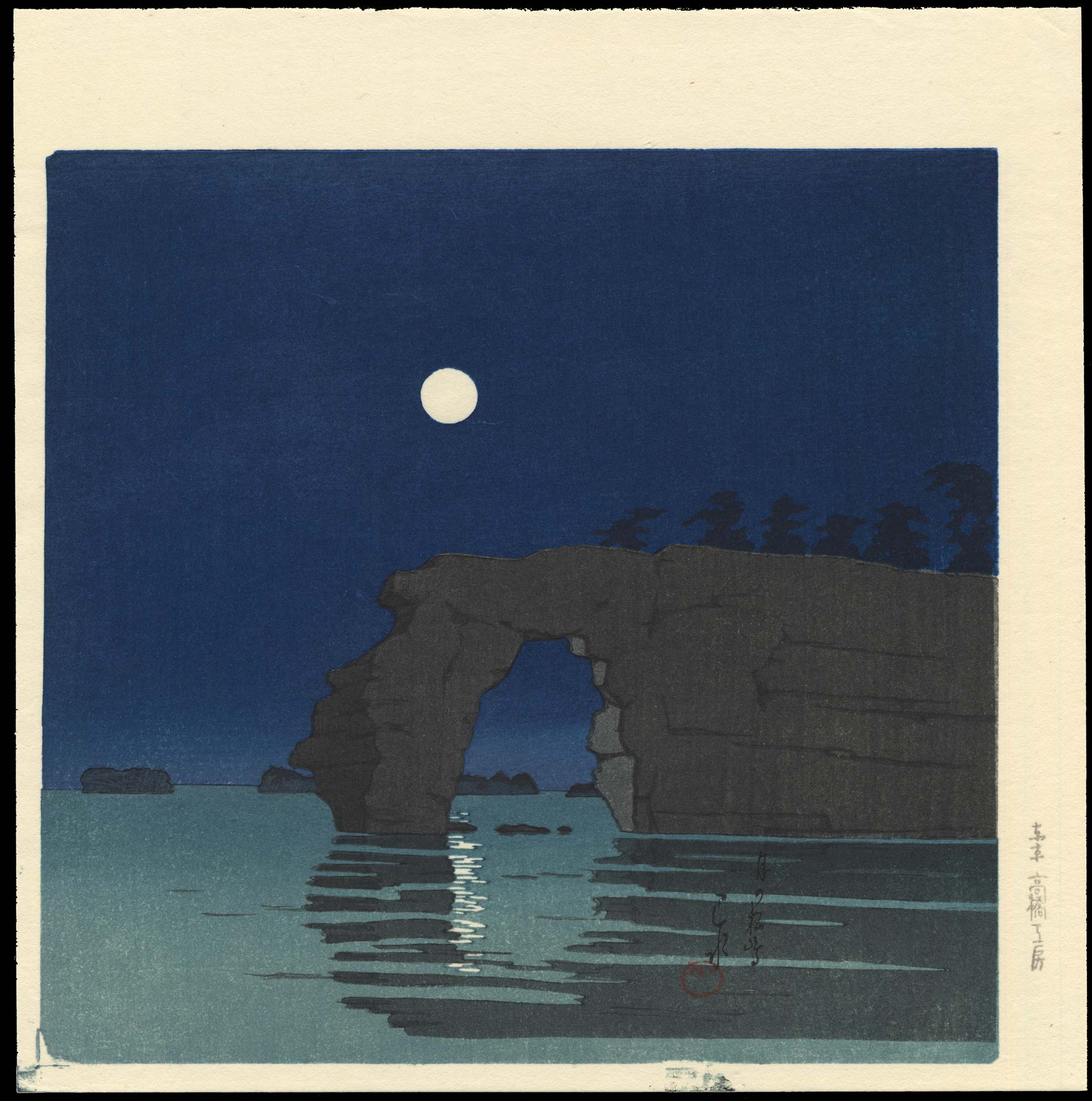 Hasui Kawase - Moon at Matsushima