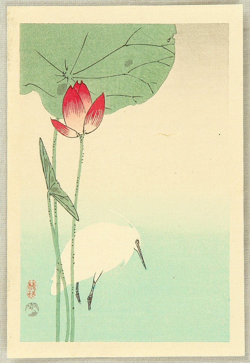 Ohara Koson - Egret and Lotus