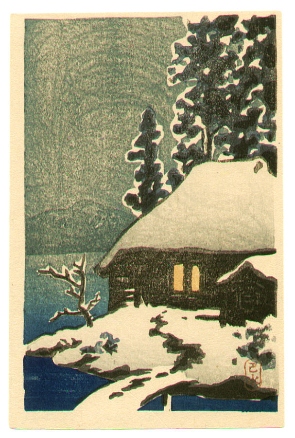 Hasui Kawase - Snow Covered Cottage