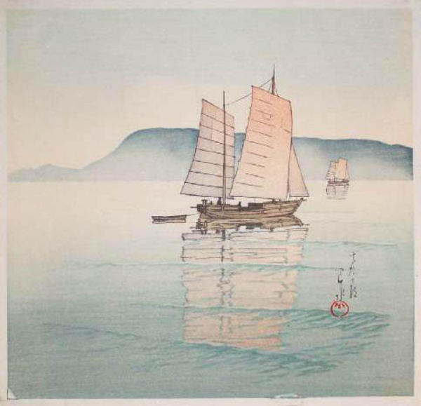 Hasui Kawase - Morning at Takamatsu