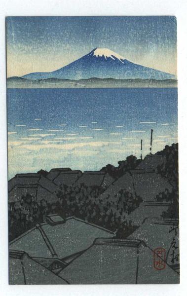 Hasui Kawase - Fuji across Harbour