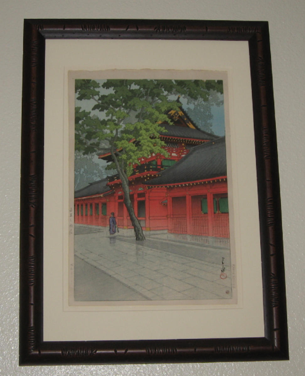 Hasui Kawase - Sanno Shrine After Rain