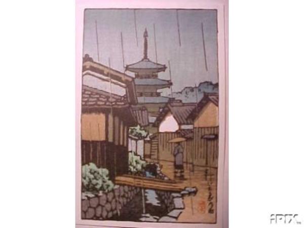 Hasui Kawase - Iaruga no Ame