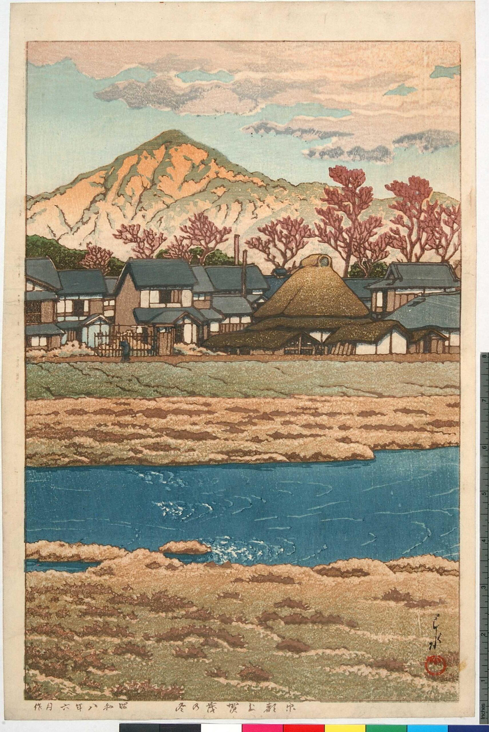 Hasui Kawase - 「京都上賀茂の冬」