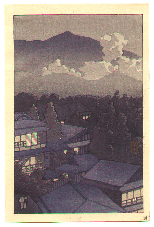 Hasui Kawase - Clouds and Mountain Resort